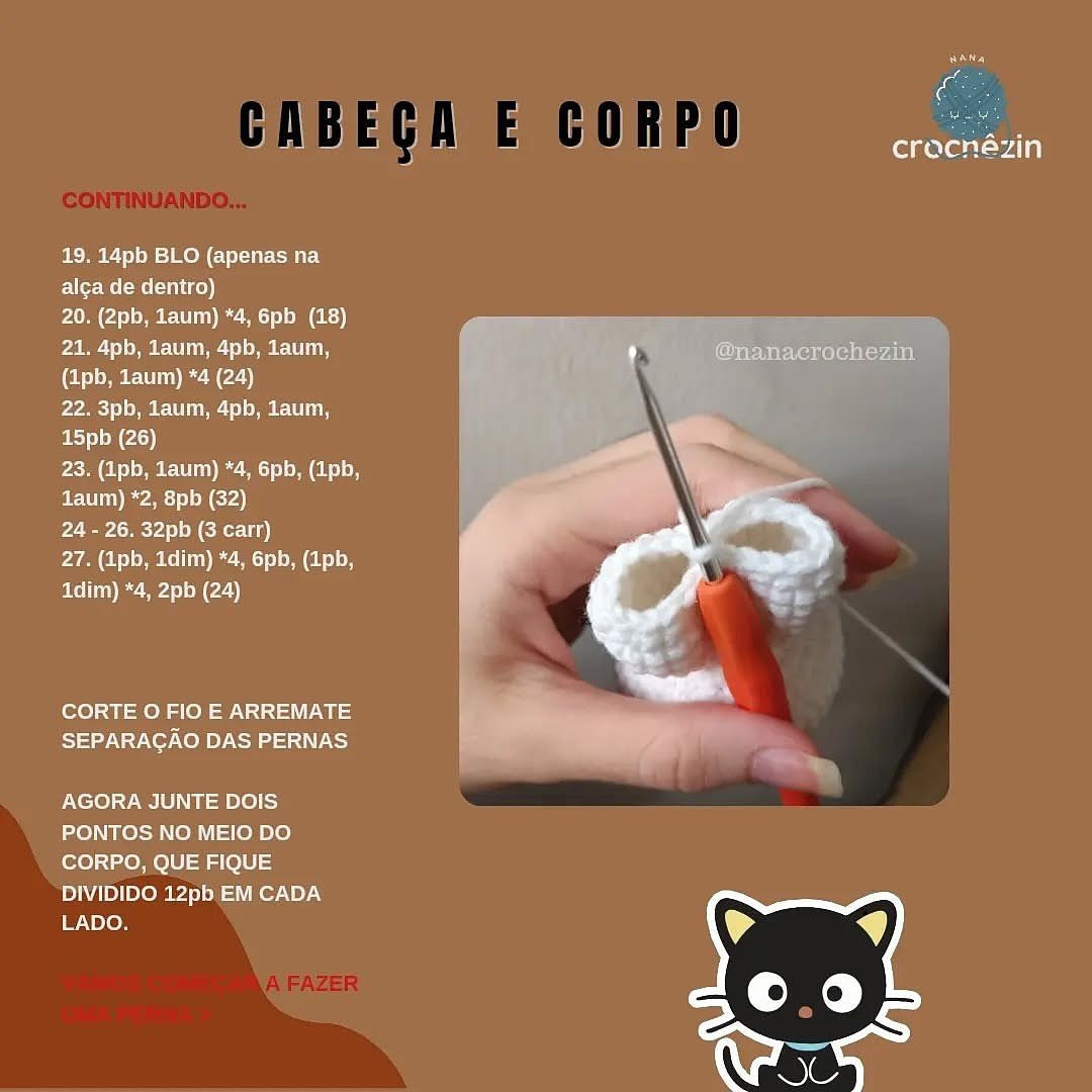 Free Crochet Pattern for Chococat Amigurumi Doll