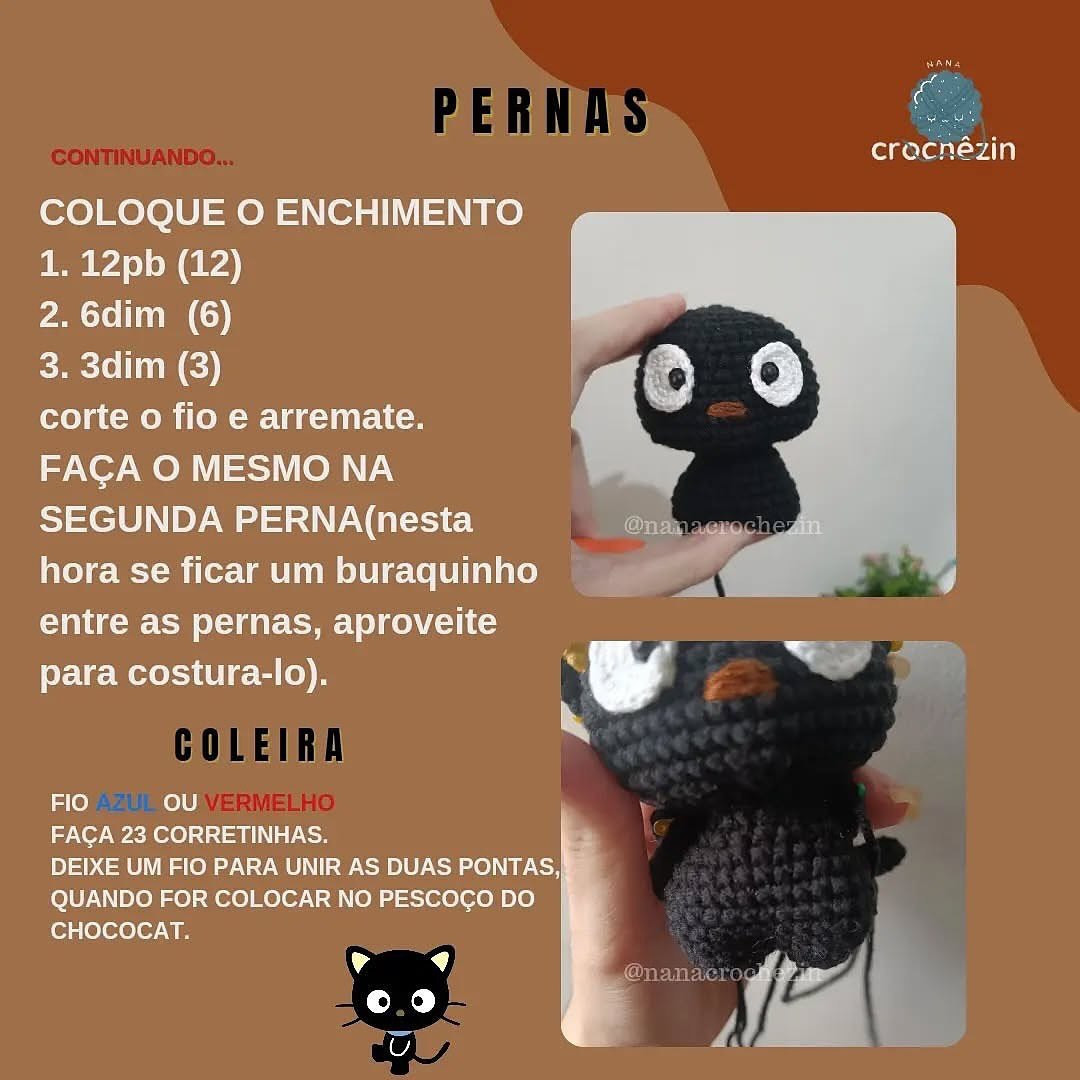 Free Crochet Pattern for Chococat Amigurumi Doll