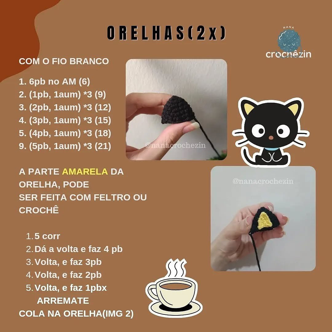 Free Crochet Pattern for Chococat Amigurumi Doll