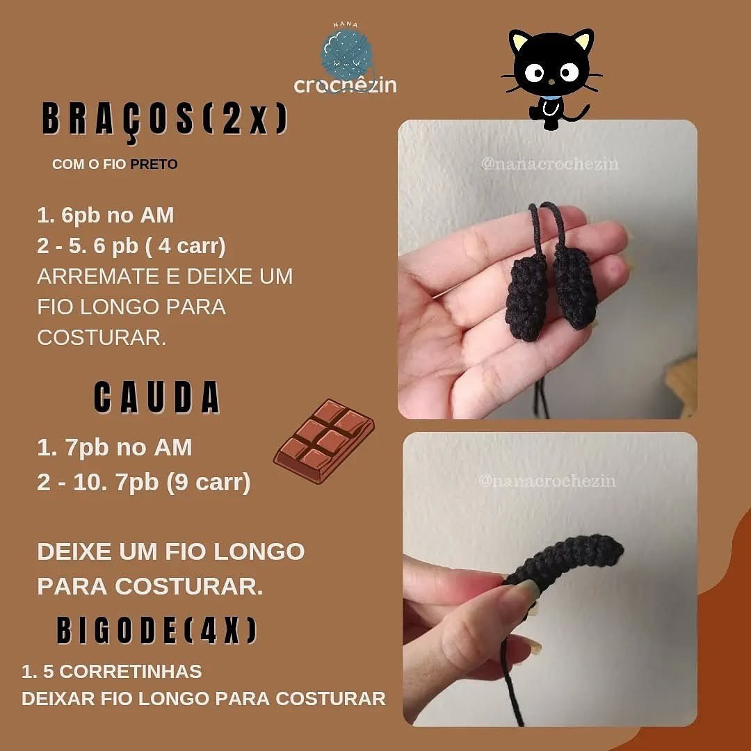 Free Crochet Pattern for Chococat Amigurumi Doll