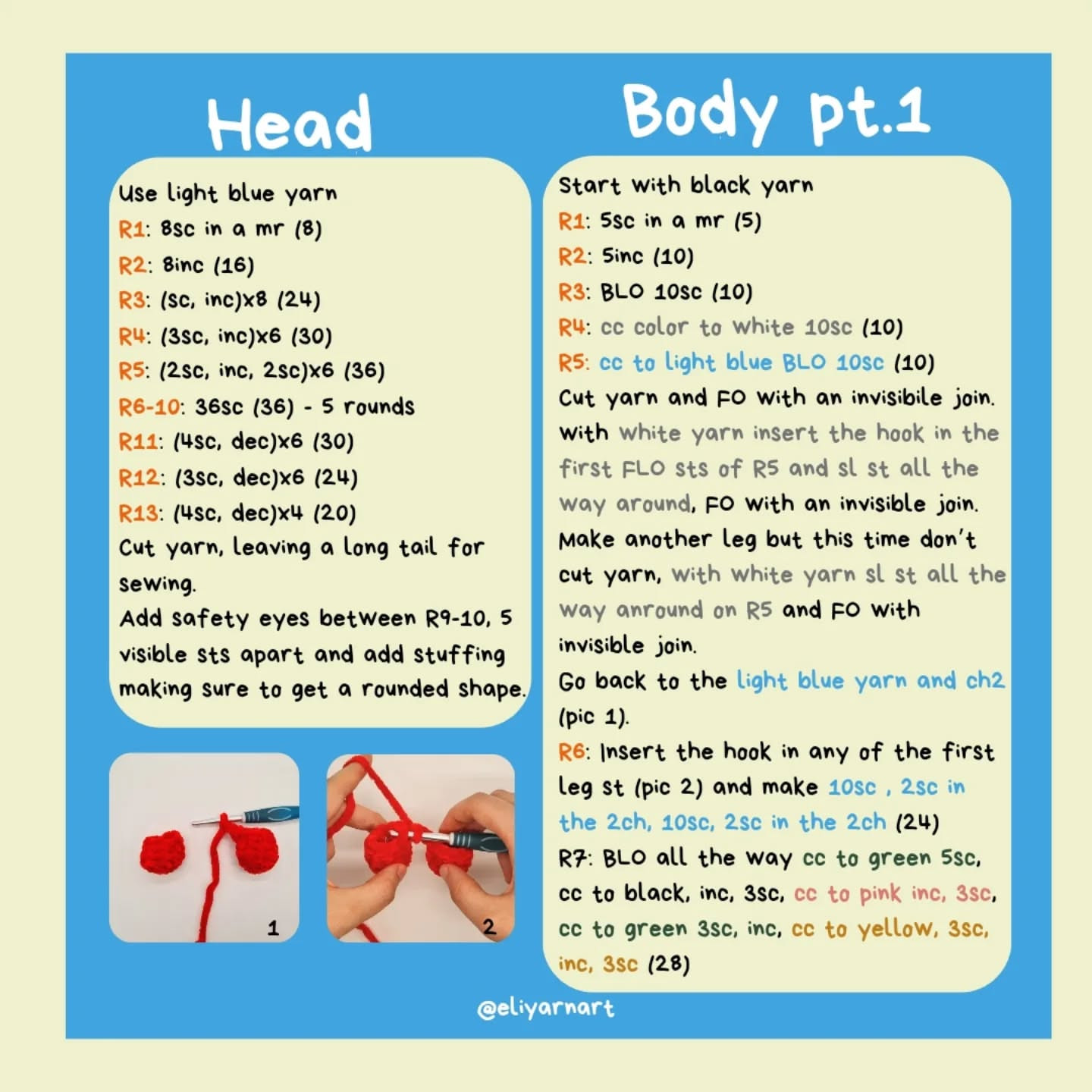 Free Crochet Pattern for Colorful Doll with Tester Acknowledgment