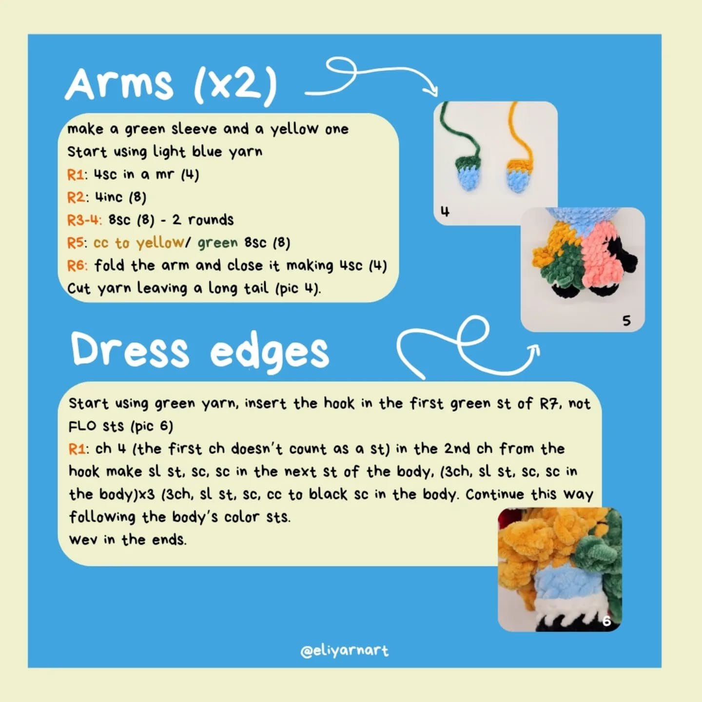 Free Crochet Pattern for Colorful Doll with Tester Acknowledgment