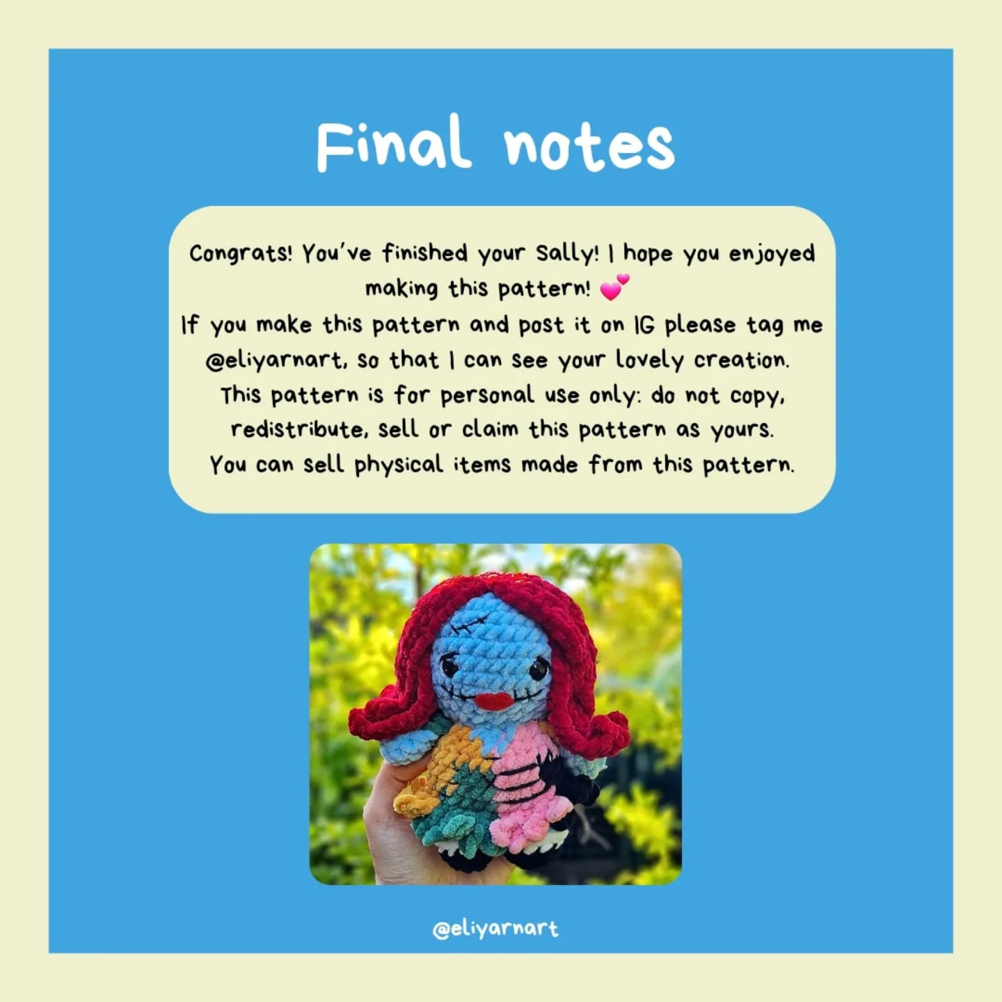 Free Crochet Pattern for Colorful Doll with Tester Acknowledgment