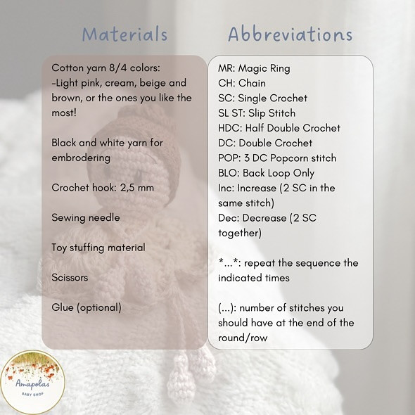 Free Crochet Pattern for Cute Amigurumi Doll