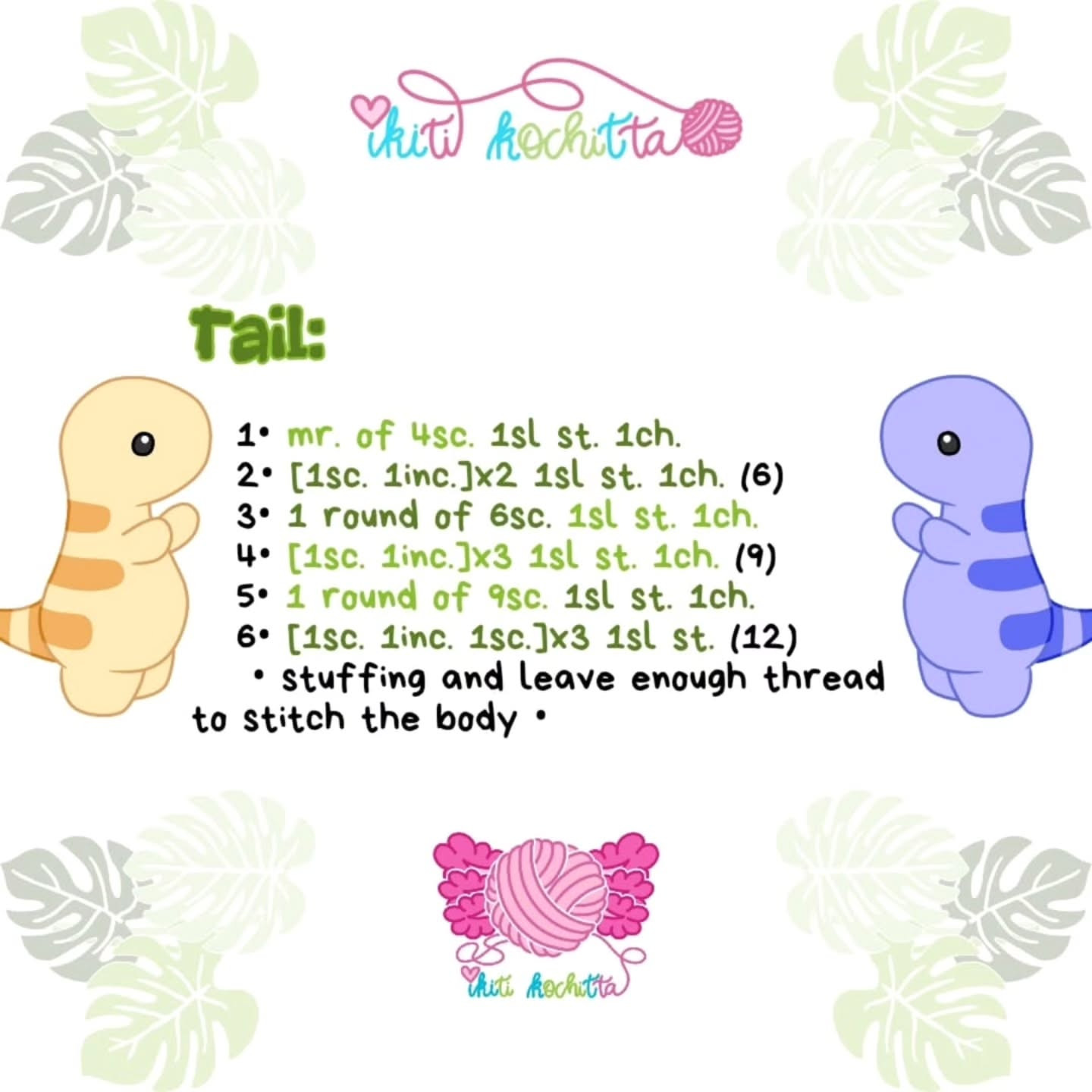 Free Crochet Pattern for Cute Baby T-Rex Toy