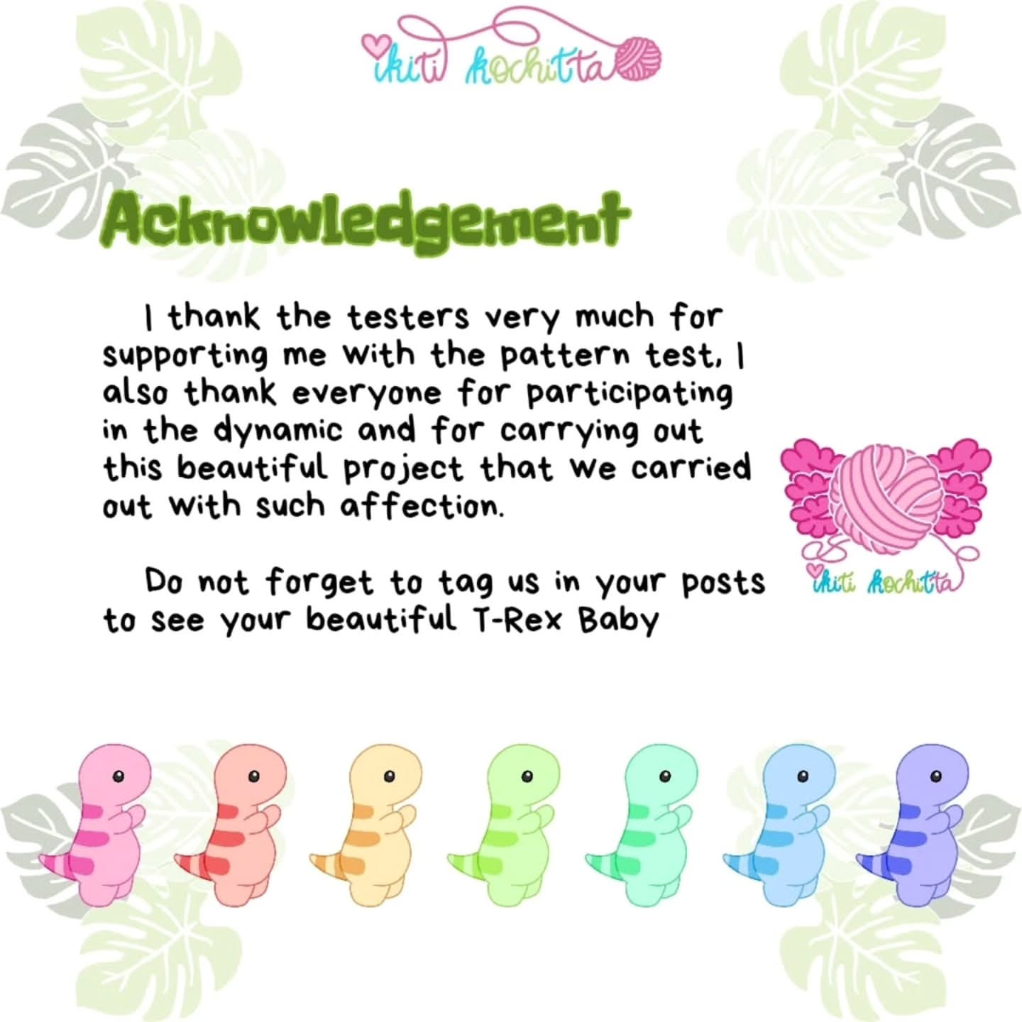 Free Crochet Pattern for Cute Baby T-Rex Toy