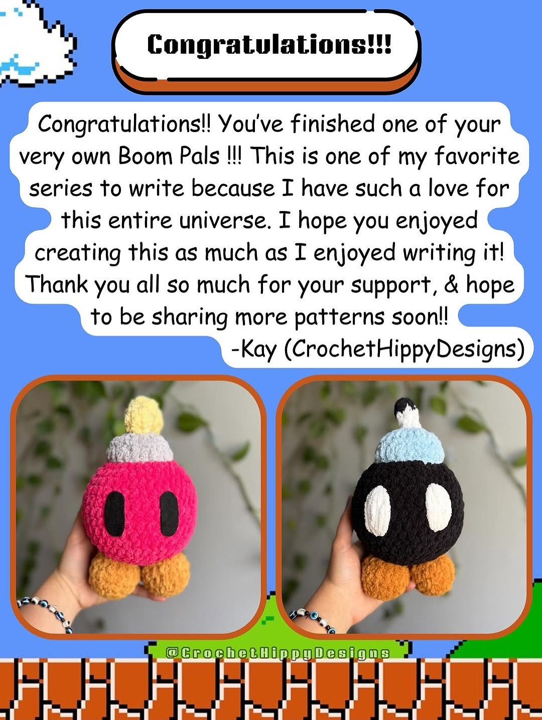 Free Crochet Pattern for Cute Boom Pals Amigurumi