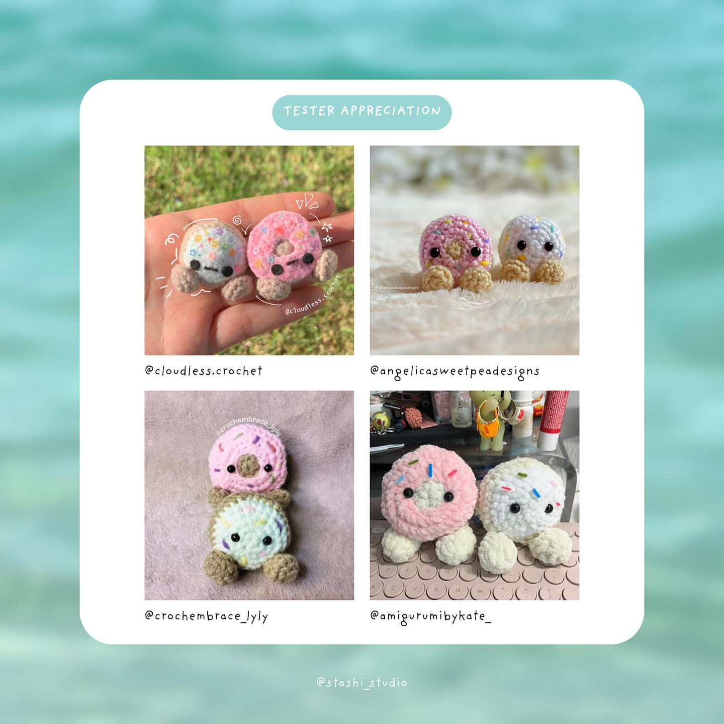 Free Crochet Pattern for Cute Donut Keychains