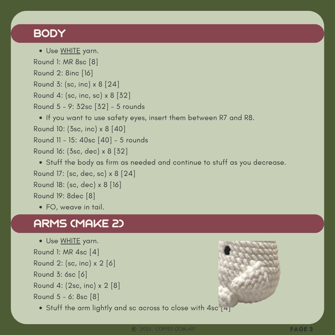 Free Crochet Pattern for Cute Fluffy Wara Wara Plushie