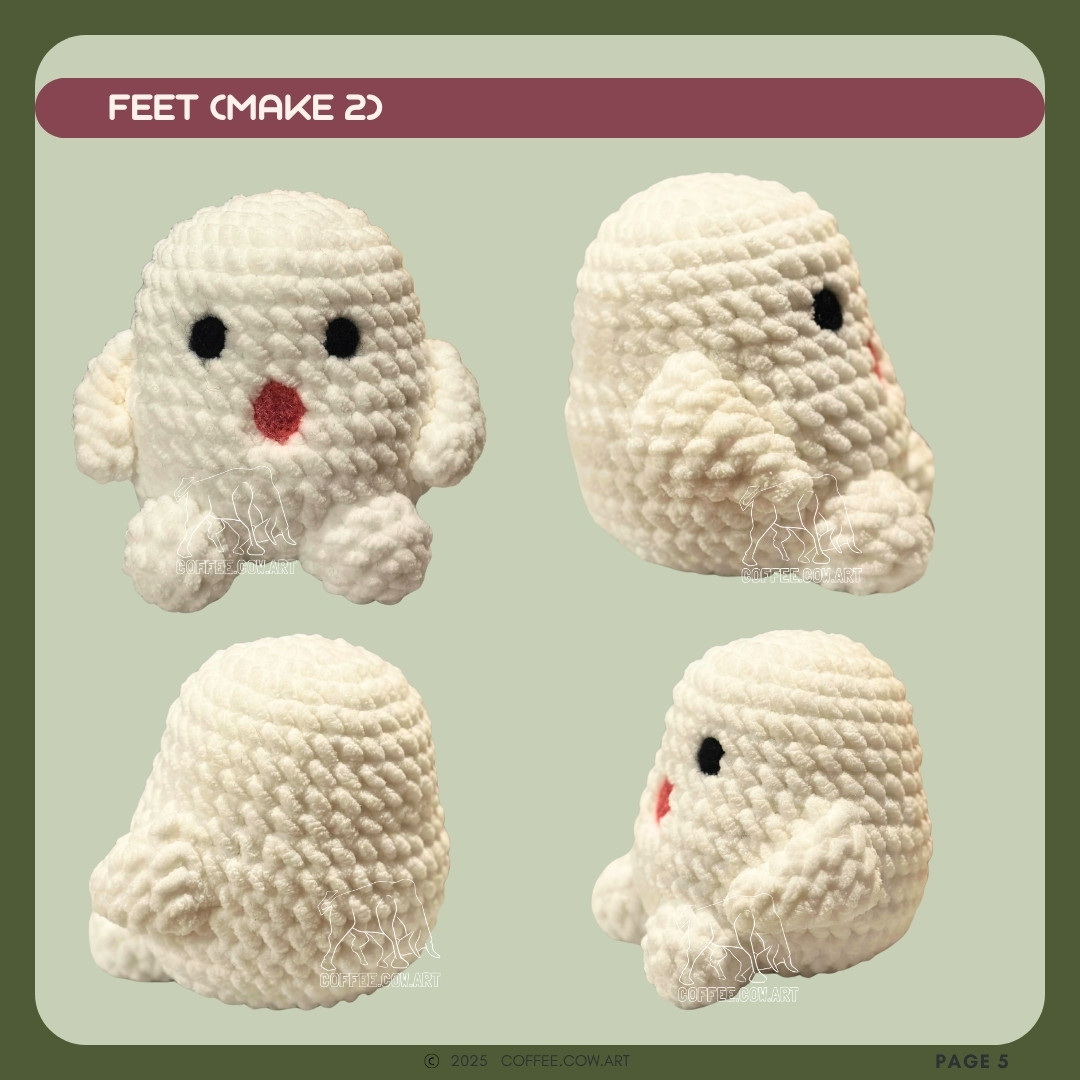 Free Crochet Pattern for Cute Fluffy Wara Wara Plushie