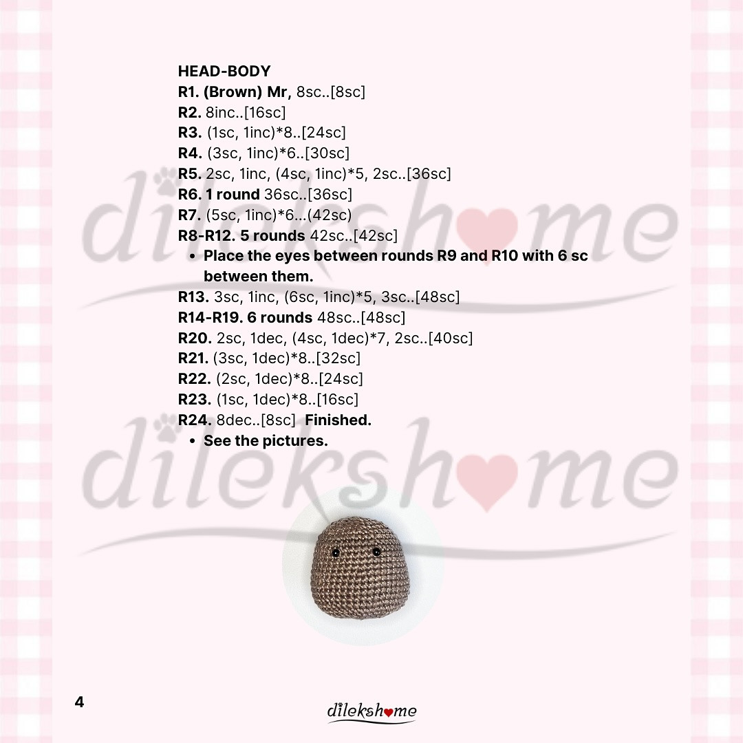 Free Crochet Pattern for Cute Mini Dog Keychain