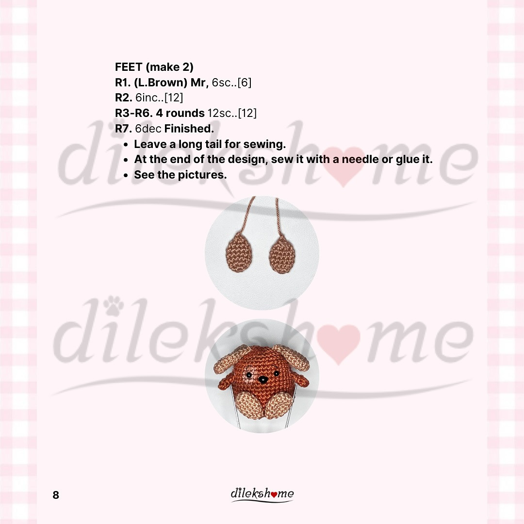 Free Crochet Pattern for Cute Mini Dog Keychain