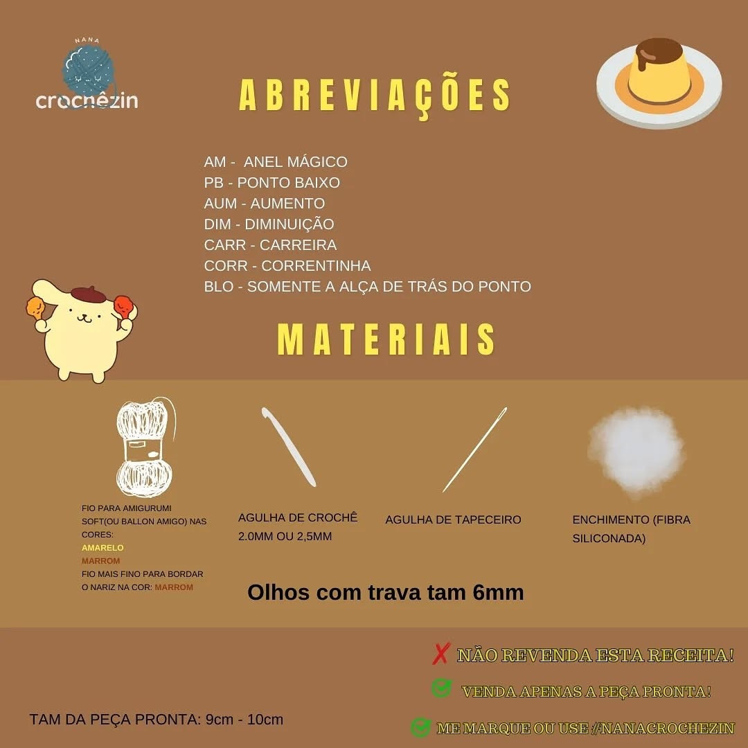 Free Crochet Pattern for Cute Pompompurin Amigurumi