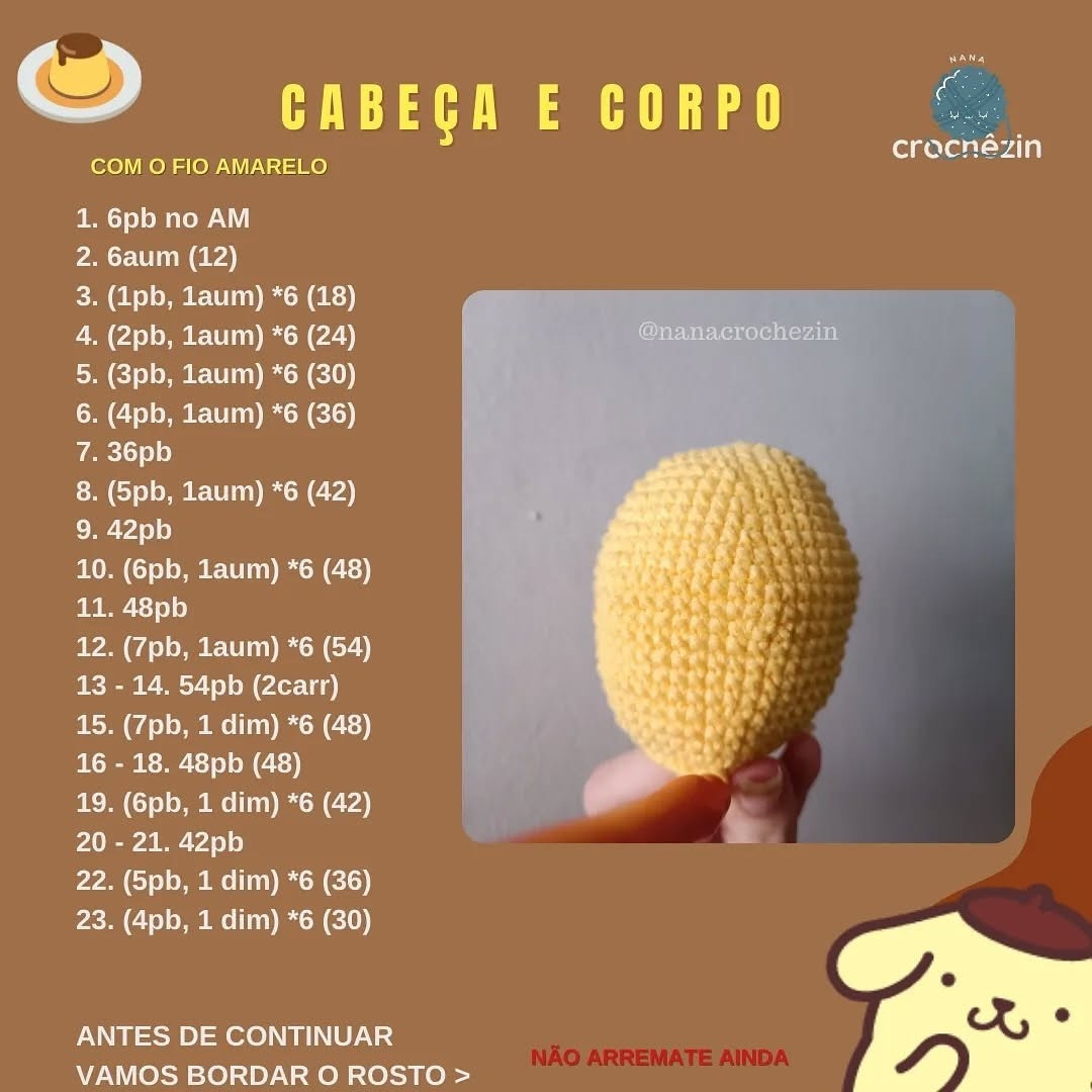 Free Crochet Pattern for Cute Pompompurin Amigurumi