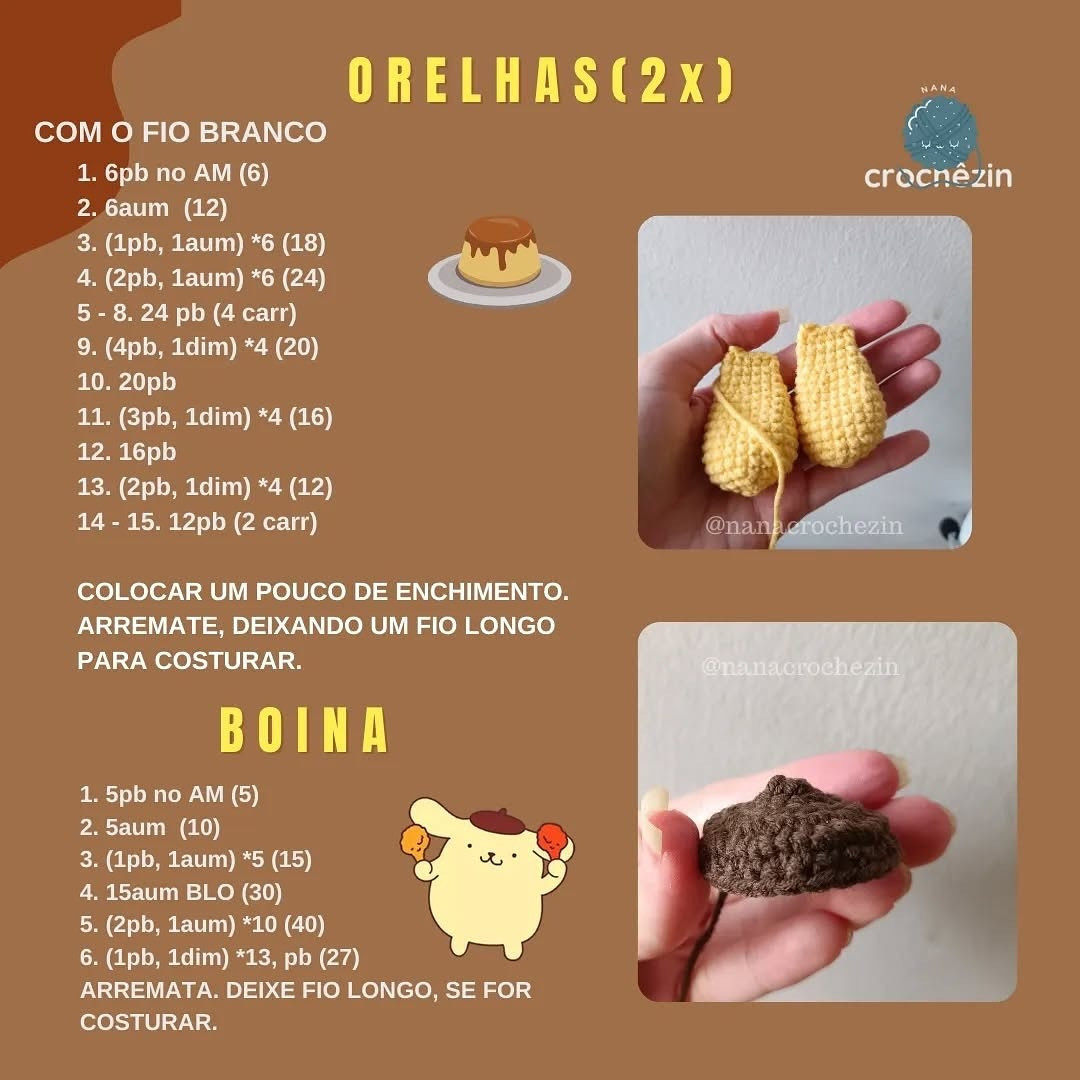 Free Crochet Pattern for Cute Pompompurin Amigurumi