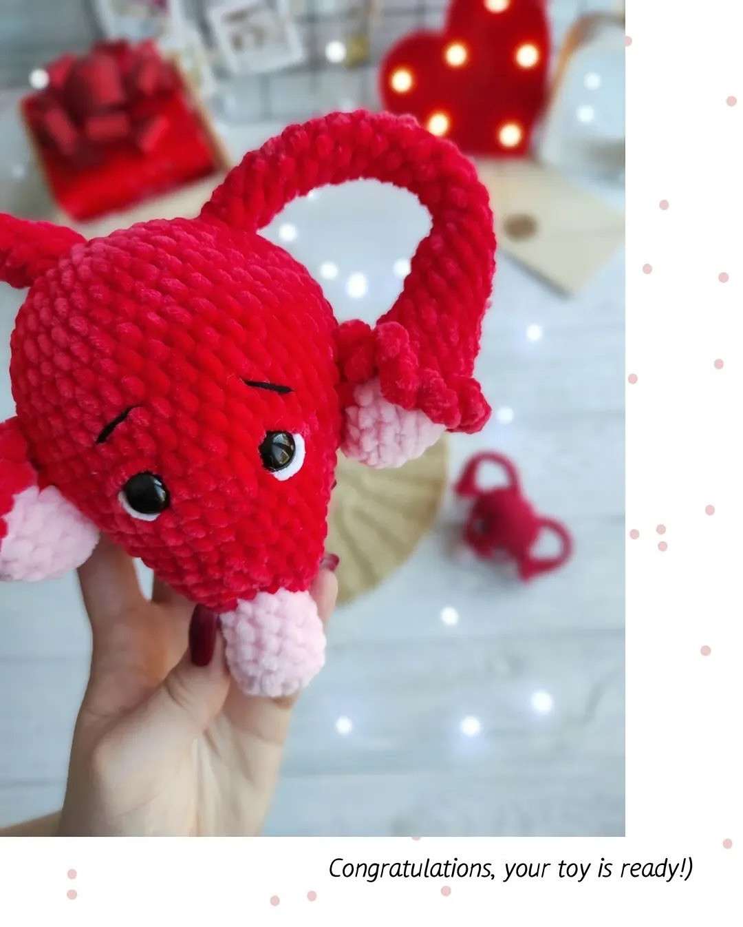 Free Crochet Pattern for Cute Uterus Toy