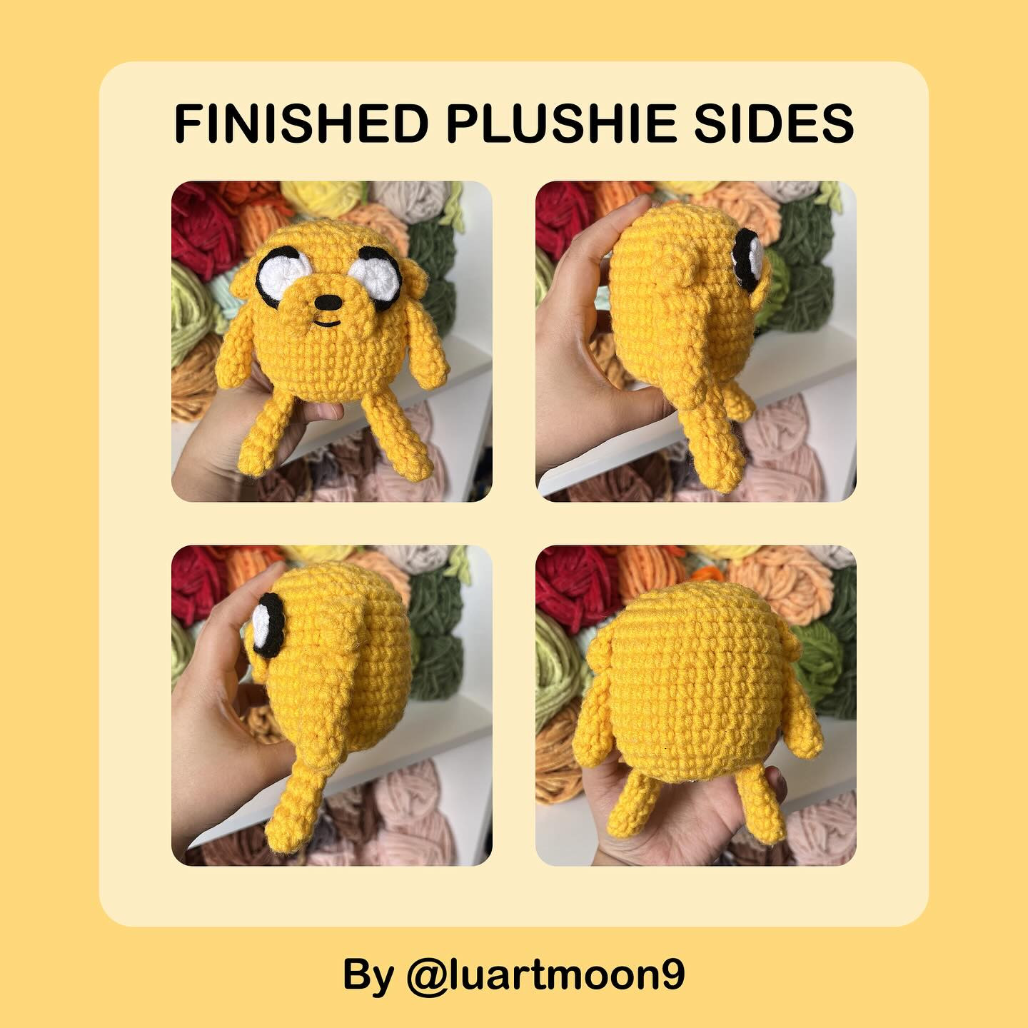 Free Crochet Pattern for Cute Yellow Dog Plushies