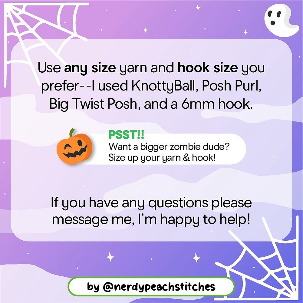 Free Crochet Pattern for Cute Zombie Amigurumi