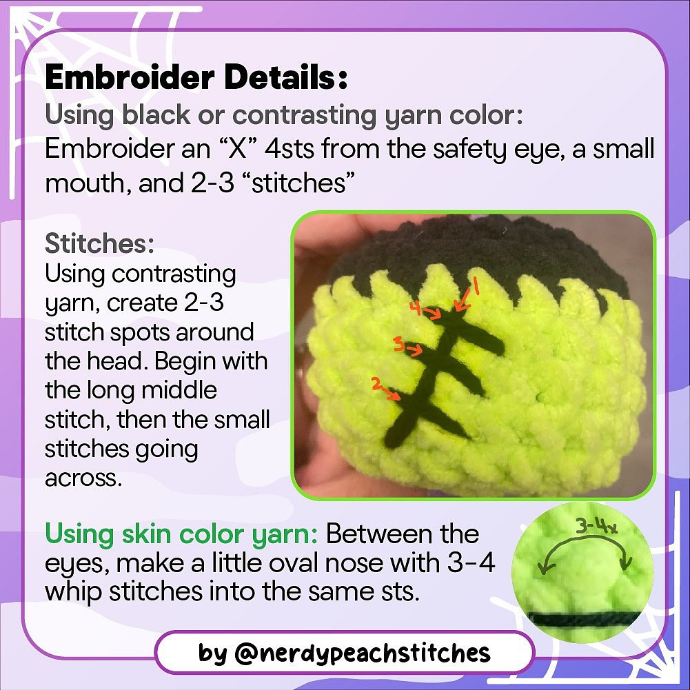 Free Crochet Pattern for Cute Zombie Amigurumi