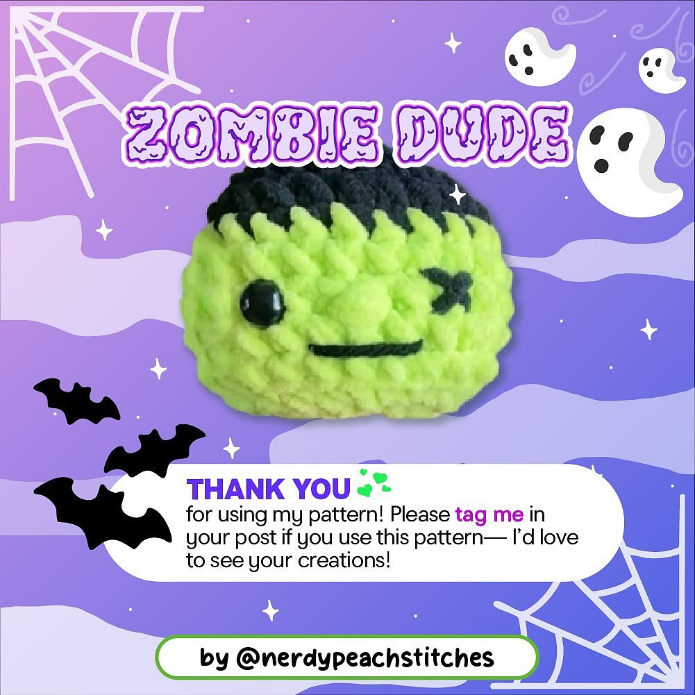 Free Crochet Pattern for Cute Zombie Amigurumi