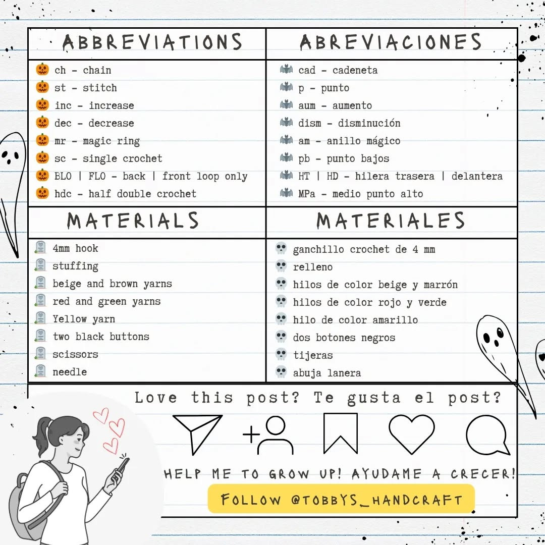 Free Crochet Pattern for Halloween Scarecrow Amigurumi Doll