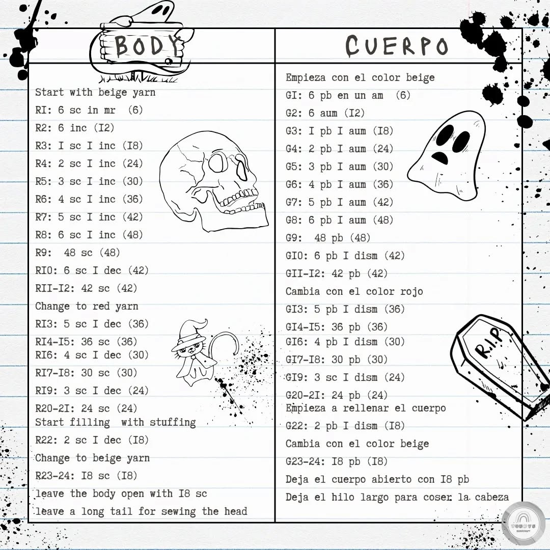 Free Crochet Pattern for Halloween Scarecrow Amigurumi Doll