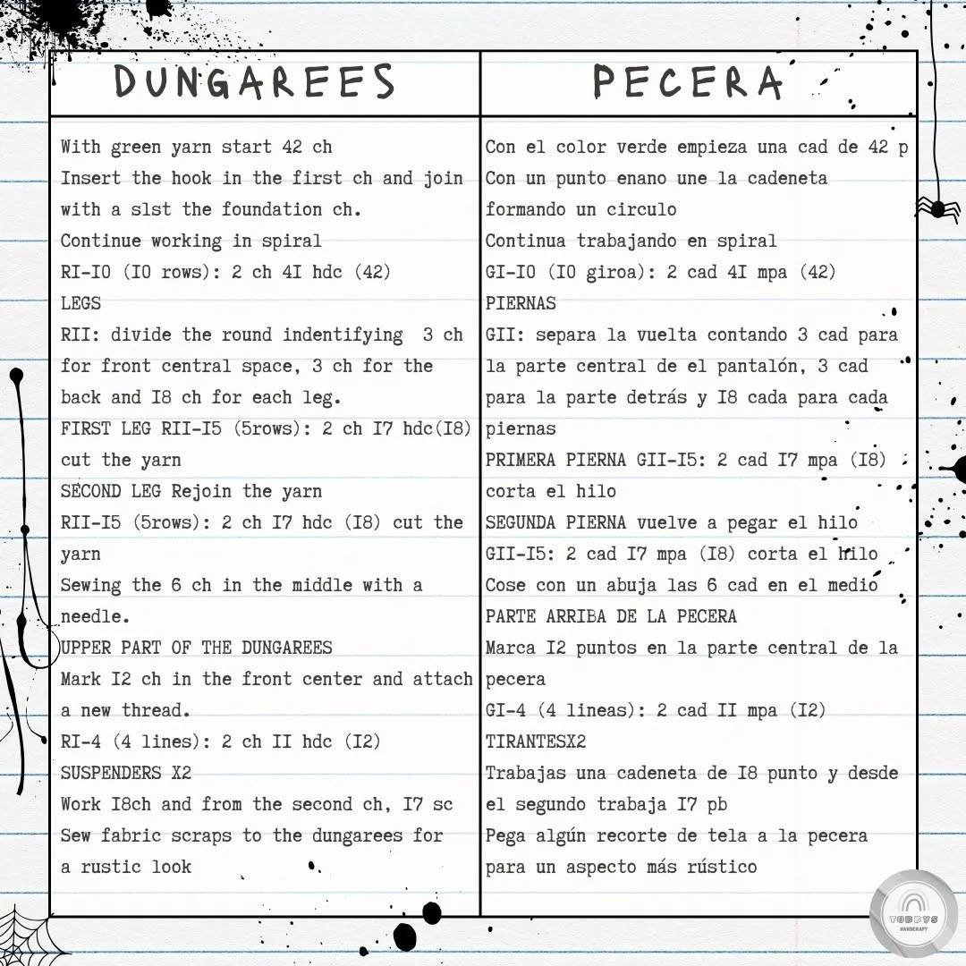 Free Crochet Pattern for Halloween Scarecrow Amigurumi Doll