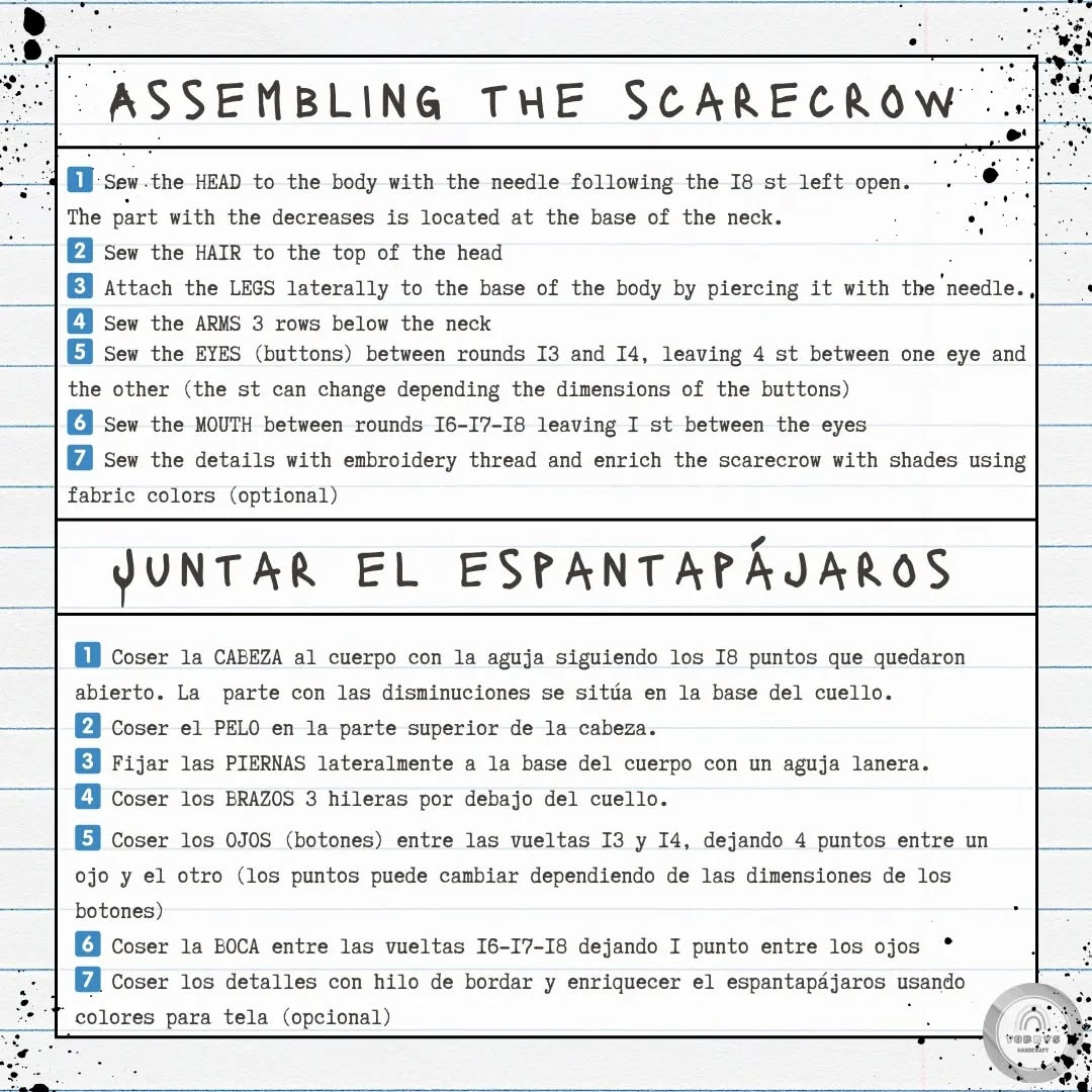 Free Crochet Pattern for Halloween Scarecrow Amigurumi Doll