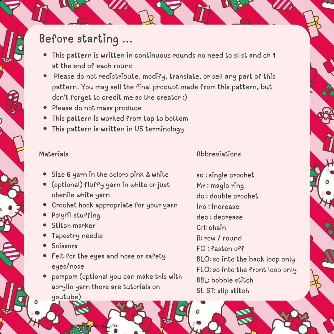 Free Crochet Pattern for Holiday Kitty Amigurumi Toy
