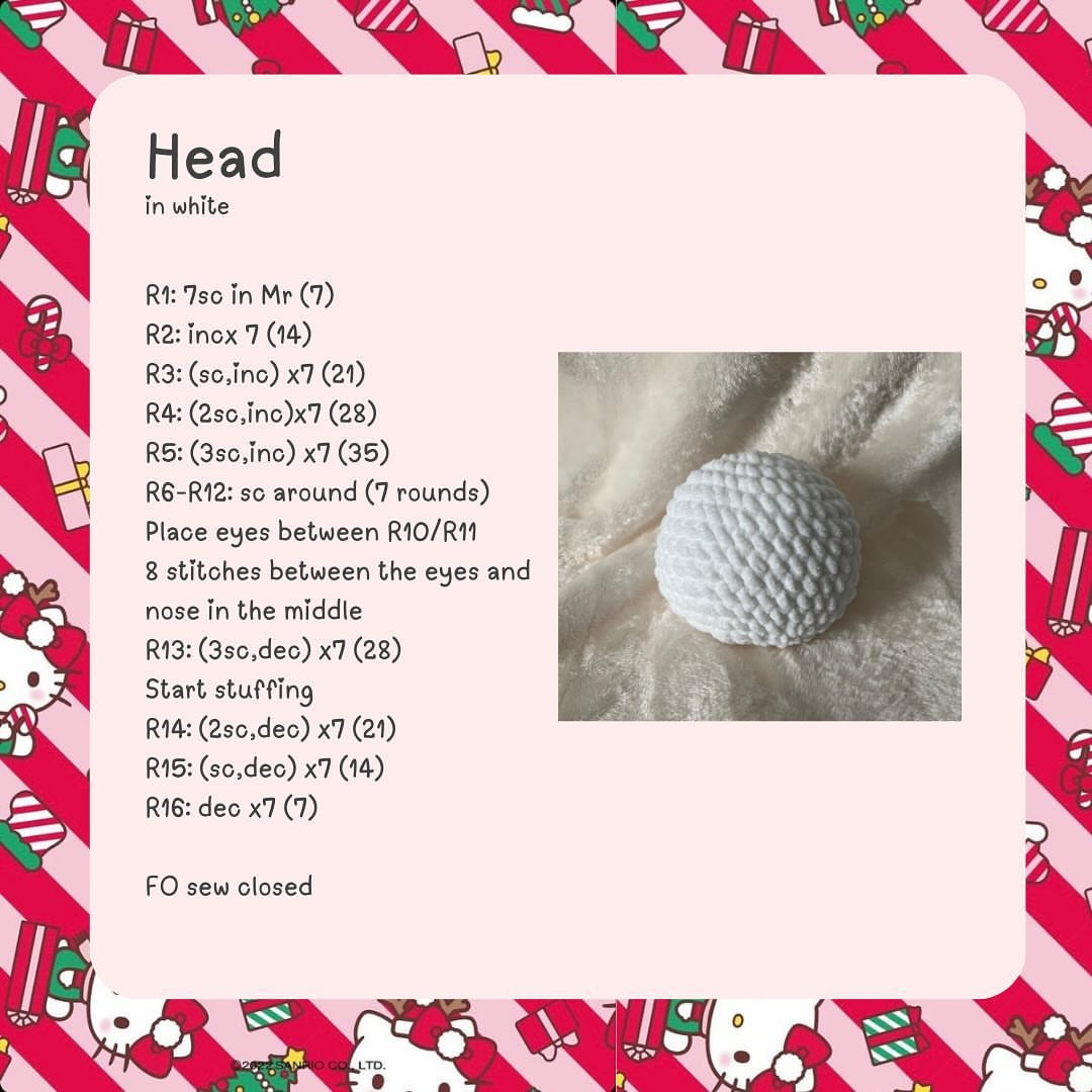 Free Crochet Pattern for Holiday Kitty Amigurumi Toy