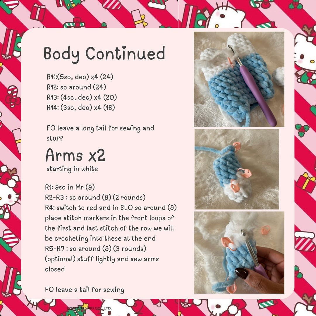 Free Crochet Pattern for Holiday Kitty Amigurumi Toy