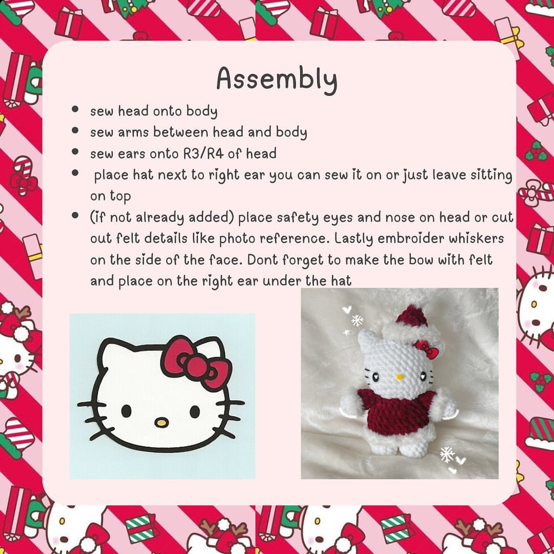 Free Crochet Pattern for Holiday Kitty Amigurumi Toy