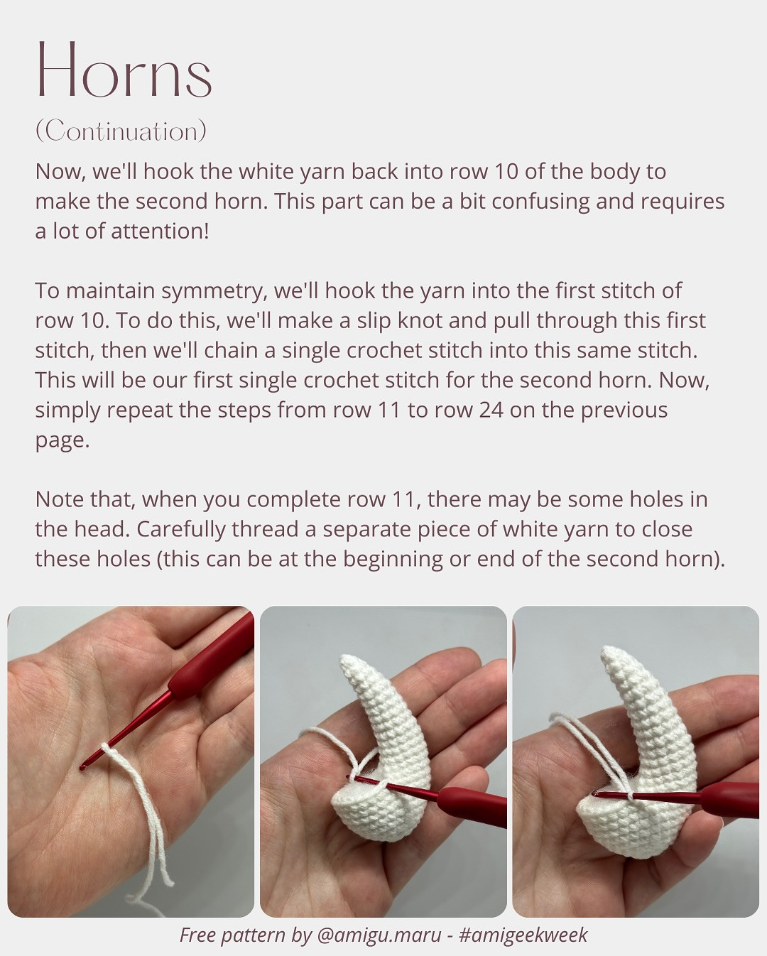 Free Crochet Pattern for Hornet from AmiGeekWeek