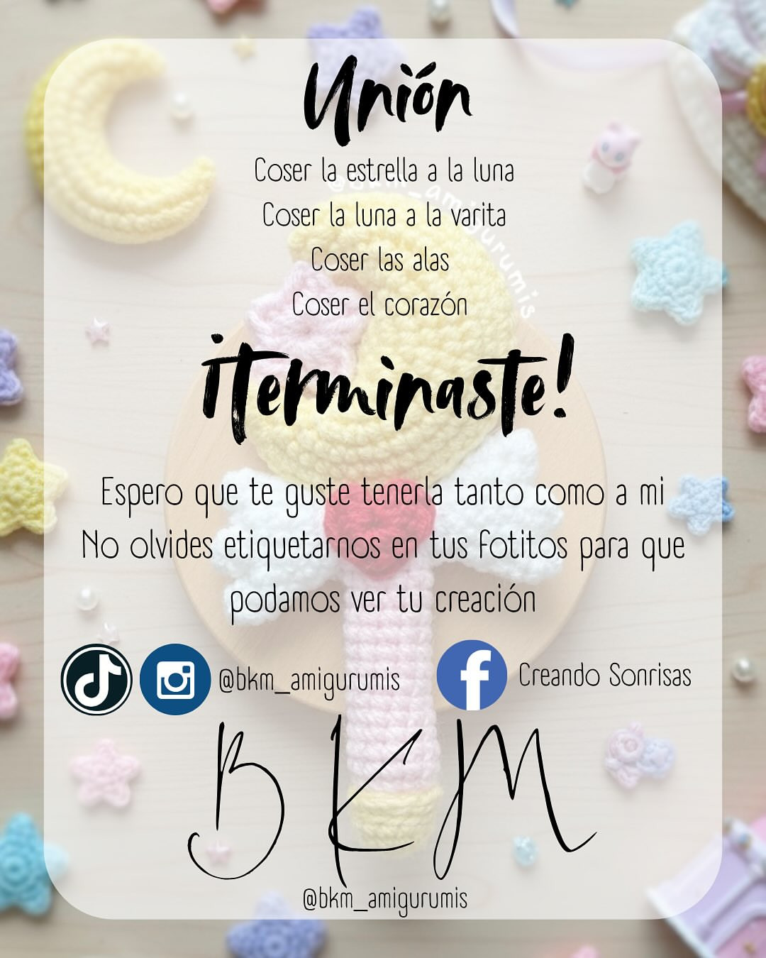 Free Crochet Pattern for Magical Moon Wand Amigurumi