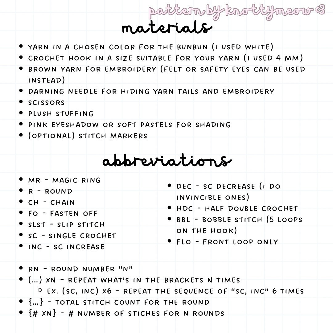 Free Crochet Pattern for No-Sew Little Bunbun Plushie