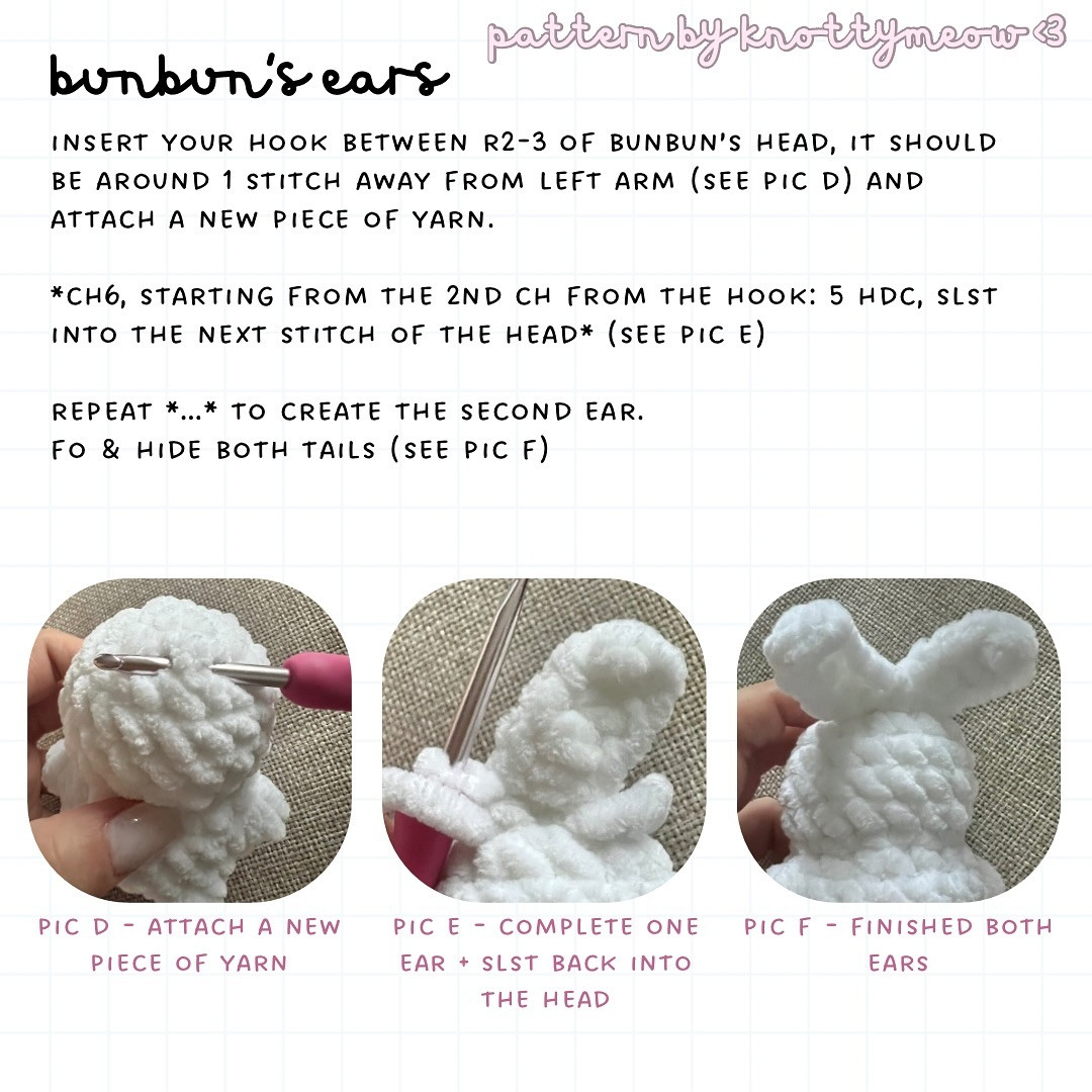 Free Crochet Pattern for No-Sew Little Bunbun Plushie