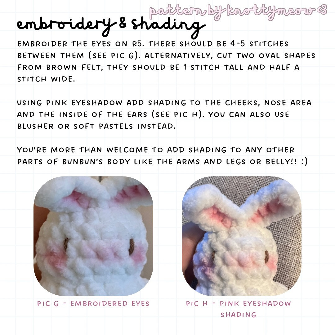 Free Crochet Pattern for No-Sew Little Bunbun Plushie