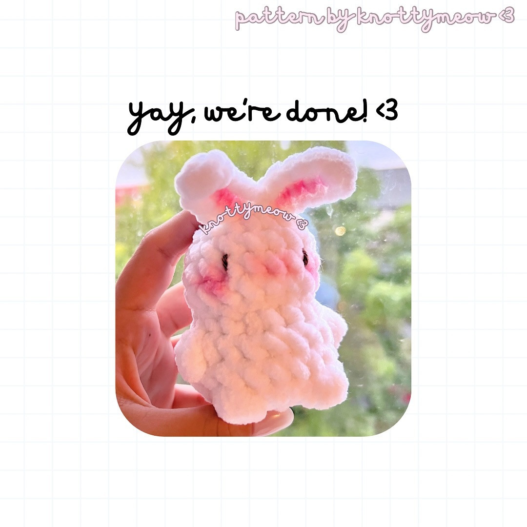 Free Crochet Pattern for No-Sew Little Bunbun Plushie