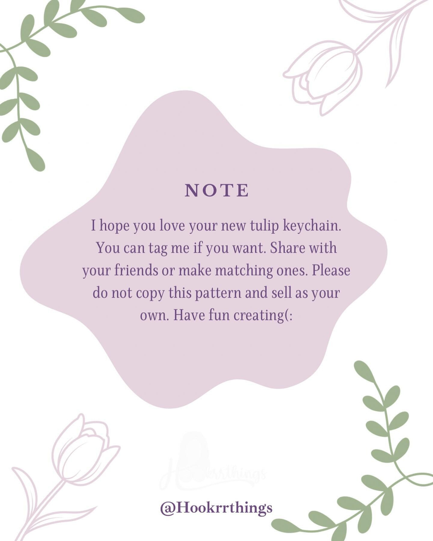 Free Crochet Pattern for Tulip Keychain Design