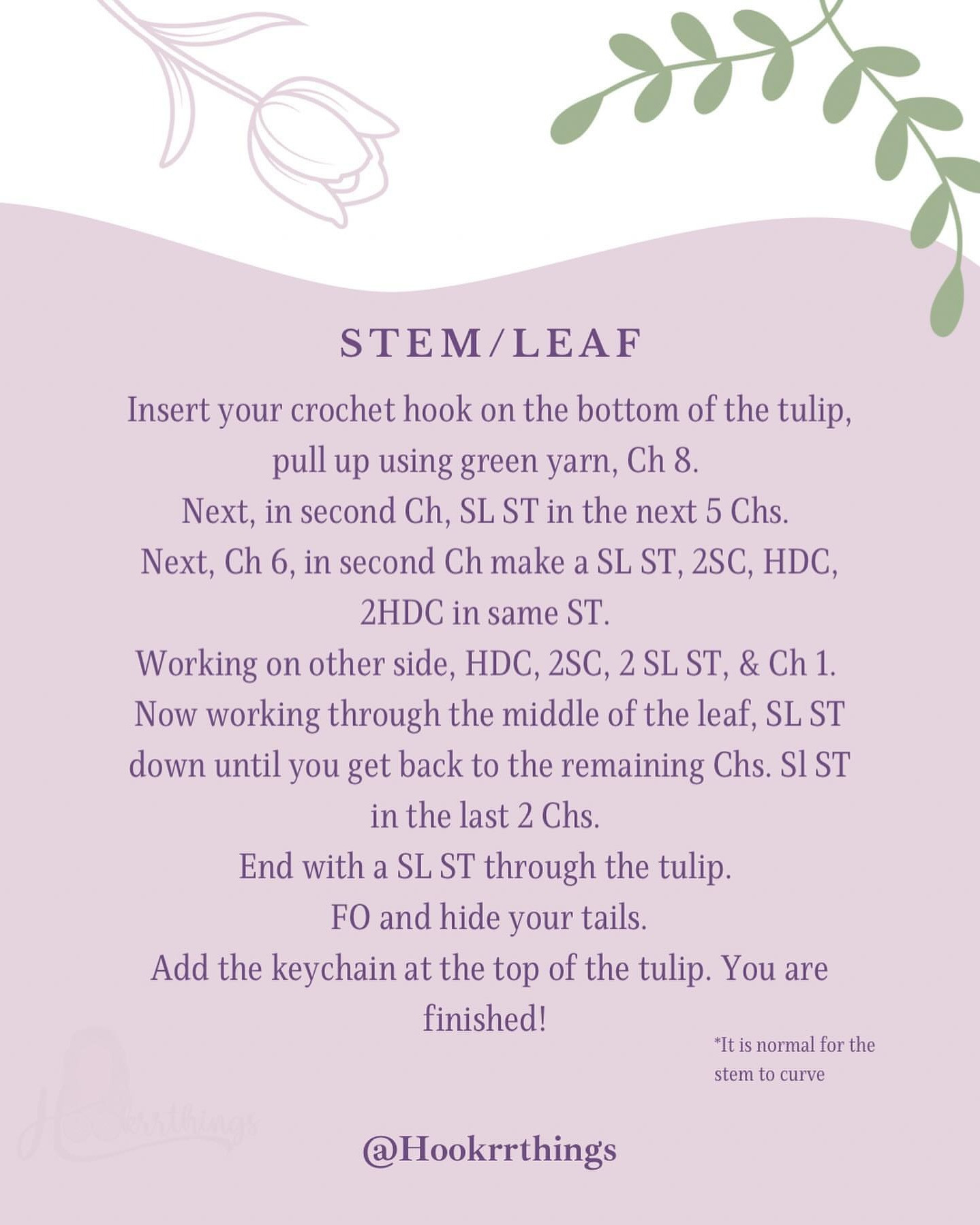 Free Crochet Pattern for Tulip Keychain Design