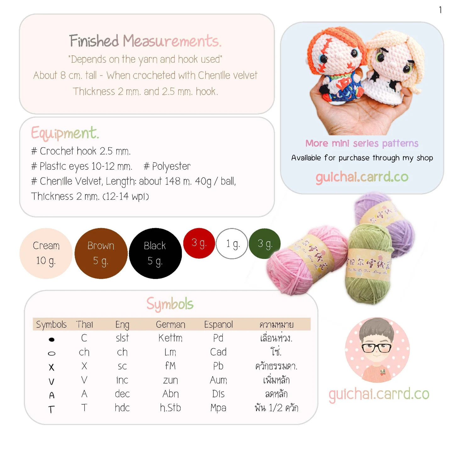 Free Crochet Pattern: Mini Nightmare Amigurumi Doll