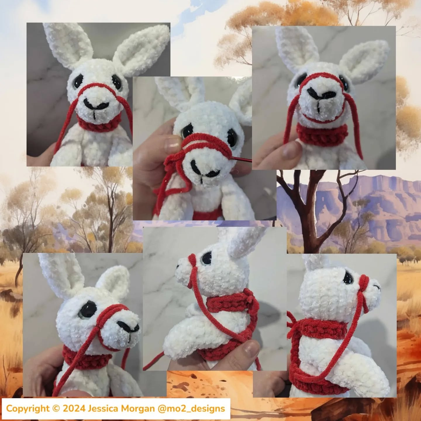 Free Crochet Pattern: Mitzi the Kangaroo for Christmas