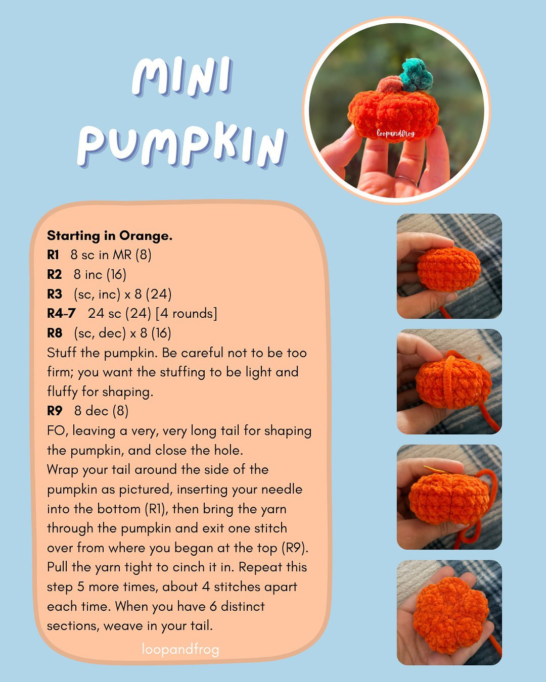 Free Crochet Pattern: No-Sew Pumpkin Bundle for Autumn Decorating
