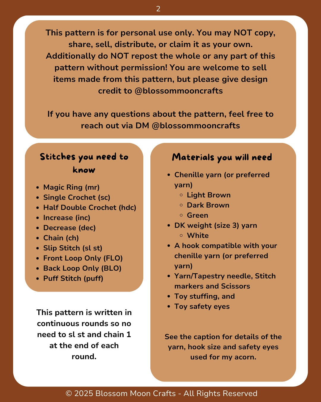 Free Crochet Pattern: Oakley the Acorn Plushie - Easy and Adorable