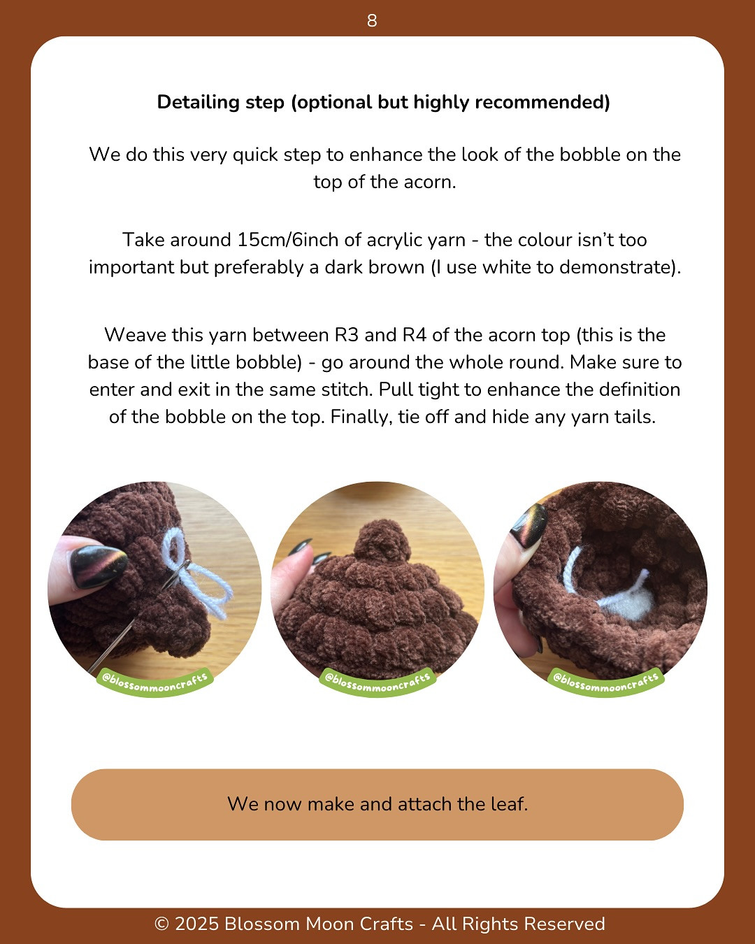 Free Crochet Pattern: Oakley the Acorn Plushie - Easy and Adorable