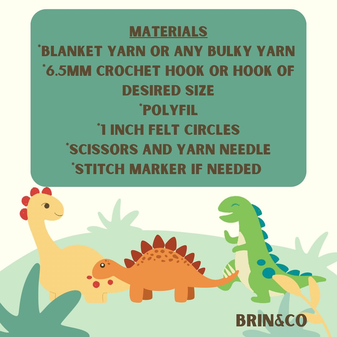 Free Dino Egg Crochet Pattern by Brin&Co