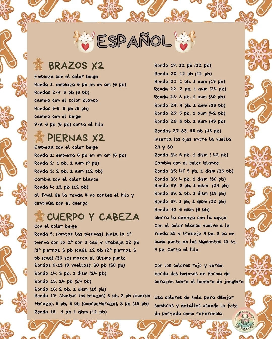 Free Gingerbread Man Crochet Pattern for a Quick One-Hour Project