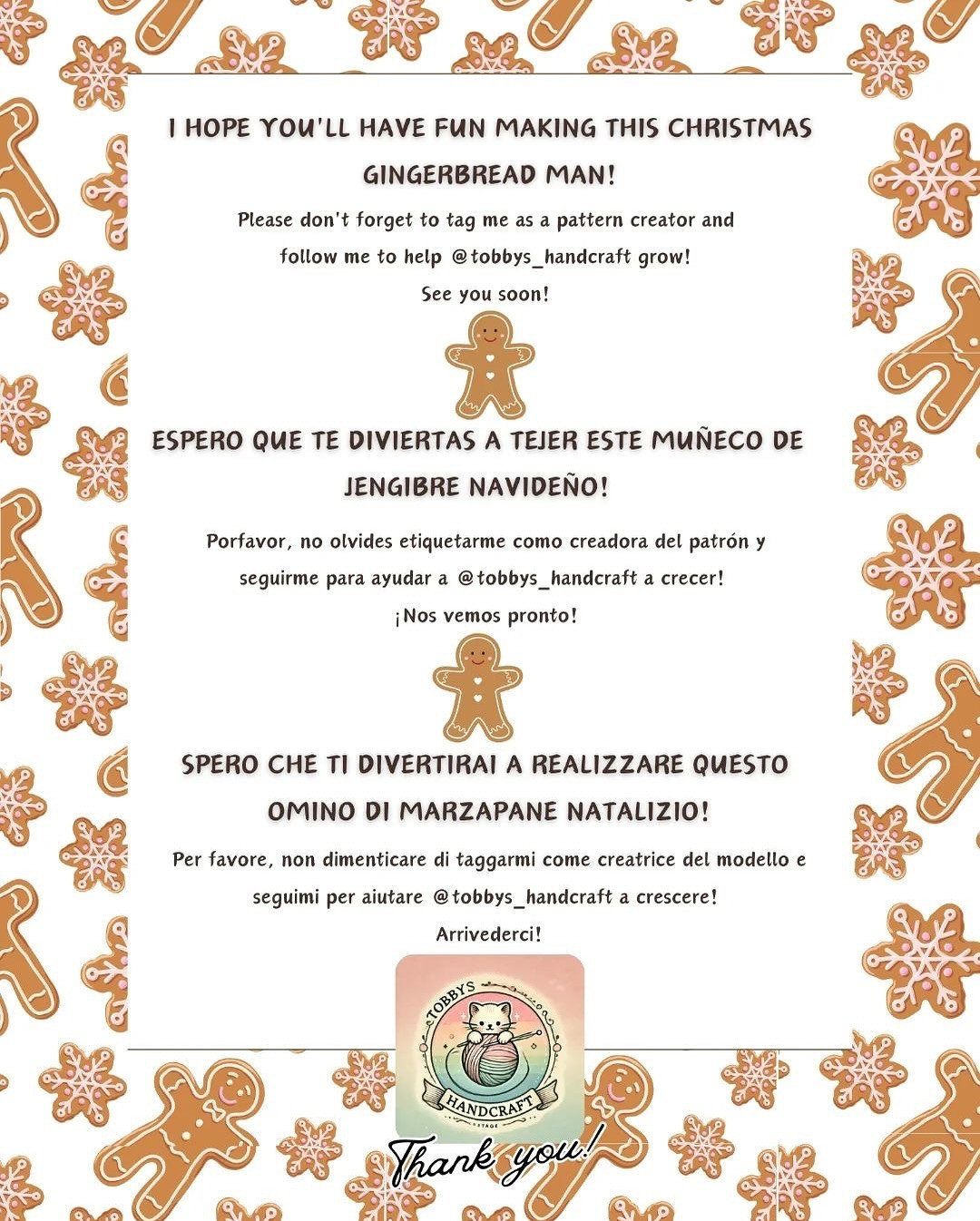 Free Gingerbread Man Crochet Pattern for a Quick One-Hour Project