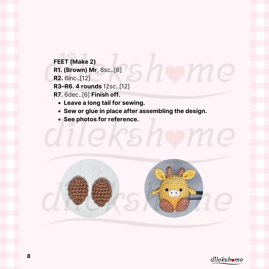 Free Mini Giraffe Crochet Pattern for Handmade Keychain