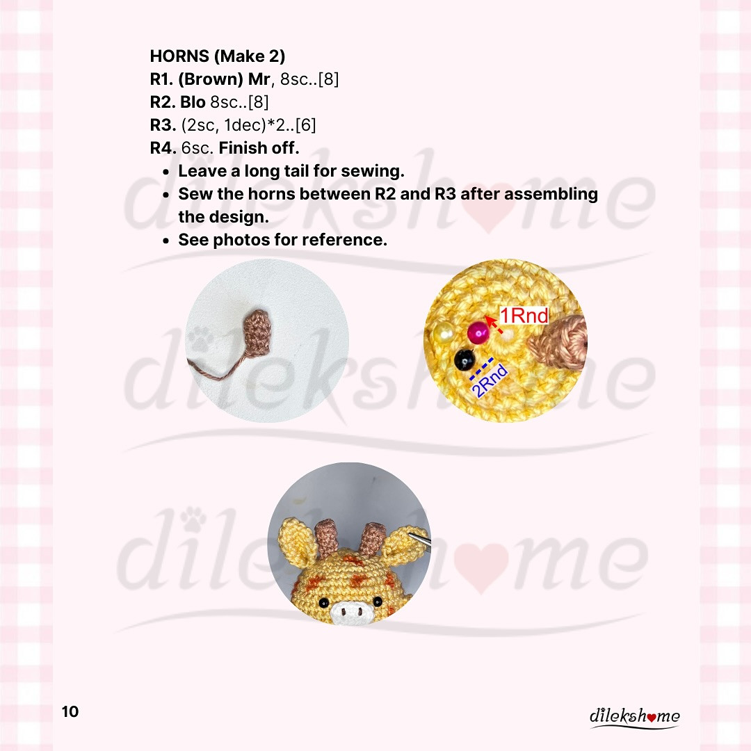 Free Mini Giraffe Crochet Pattern for Handmade Keychain